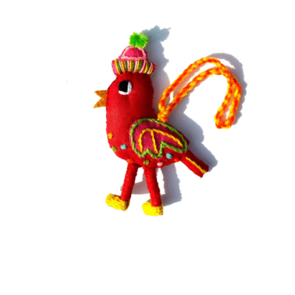 Festive Bird Ornament & Bag Charm